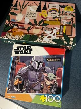 Star Wars The Mandalorian 100-Piece Kids Puzzle - Gray, Green, Brown